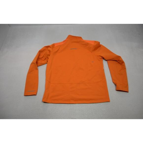 Asics H1 Running 1/4 Zip Fleece Jacket Athletic Orange Performance Mens Size XL - Picture 11 of 12